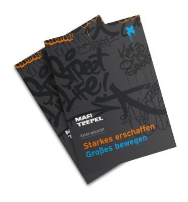TREPEL corporate communication booklet with graffiti-style cover