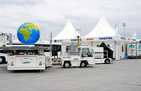 TREPEL Exhibition Booth with Ground Support Equipment – 2003